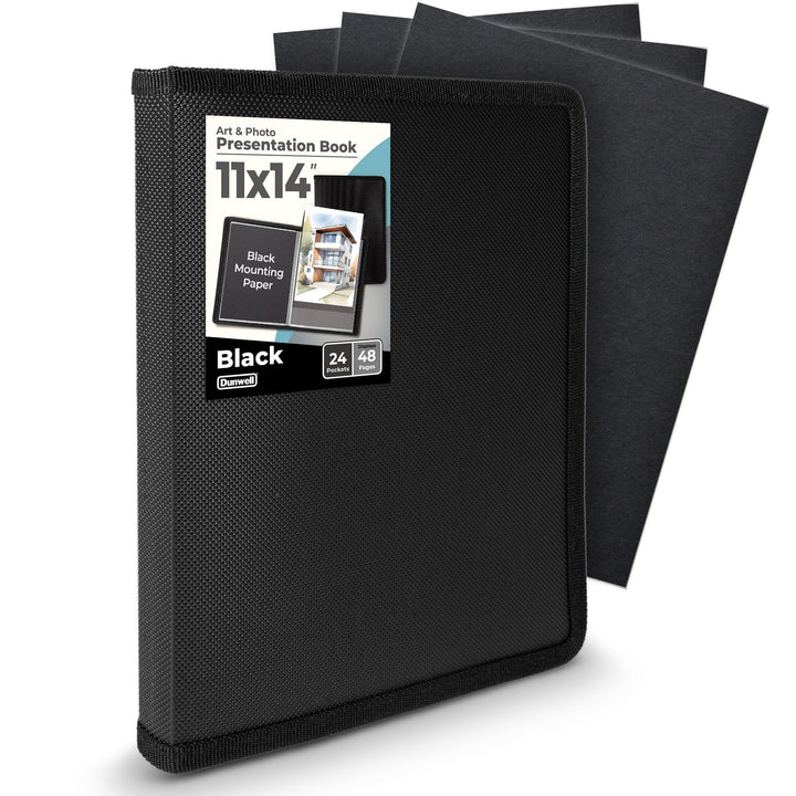 11x17 Art Portfolio Binder, Large Portfolio Folder for Artwork Displays 48 Pages, 11 x 17 Presentation Folder with Plastic Sleeves, Portfolio Binder Organizer, Artwork Storage