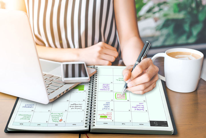 2023 Planner Weekly and Monthly – Hourly Appointment Book 2023 – Softcover, Twin-Wire Binding – Teacher Planner, Simple Design for Productivity – 8.5 x 11