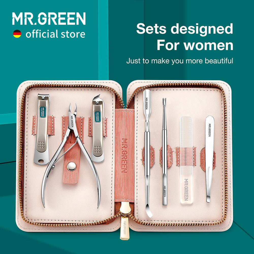 7in1 Manicure Sets Personal Care Tools Stainless Steel Professional Nail Clippers Pedicure Set Travel Case Kits (Mr-6032)