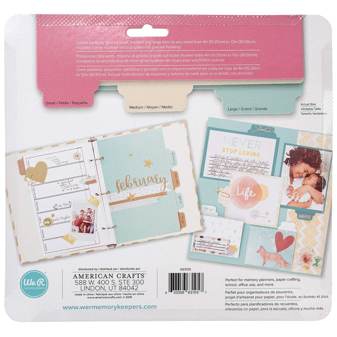 , Tab Punch Board, Arts and Crafts and Scrapbooking Tool, Create Custom Tabs, Labels, Folders, Planner Dividers and More