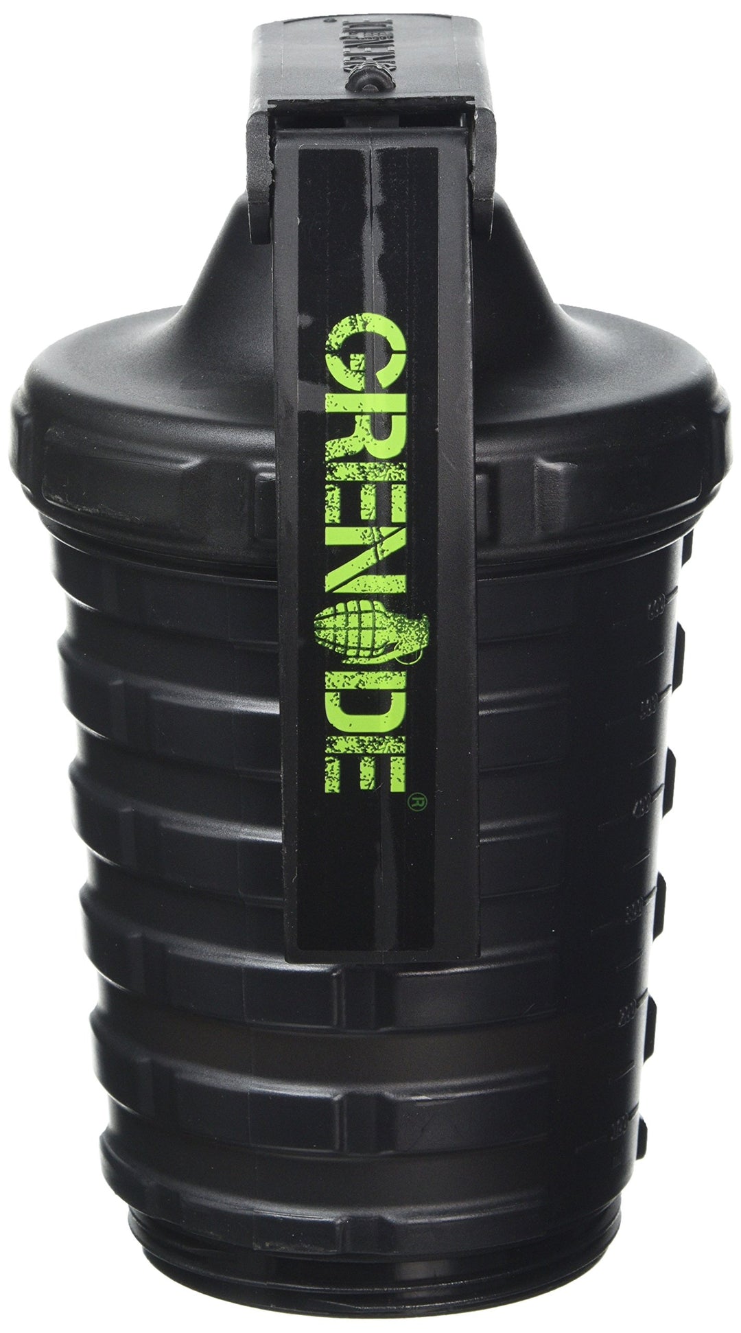 Shaker Bottle | Protein Cup with Storage Compartment | Leak Proof Strainer Included | BPA Free Sports Bottle | Pill Slots | Black, 20oz