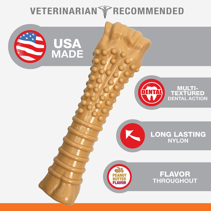 Textured Knuckle Bone Power Chew Toy for Dogs, Durable & Tough Dog Toys for Aggressive Chewers, Peanut Butter Flavor, X-Large - Over 50 Ibs, 1 Count