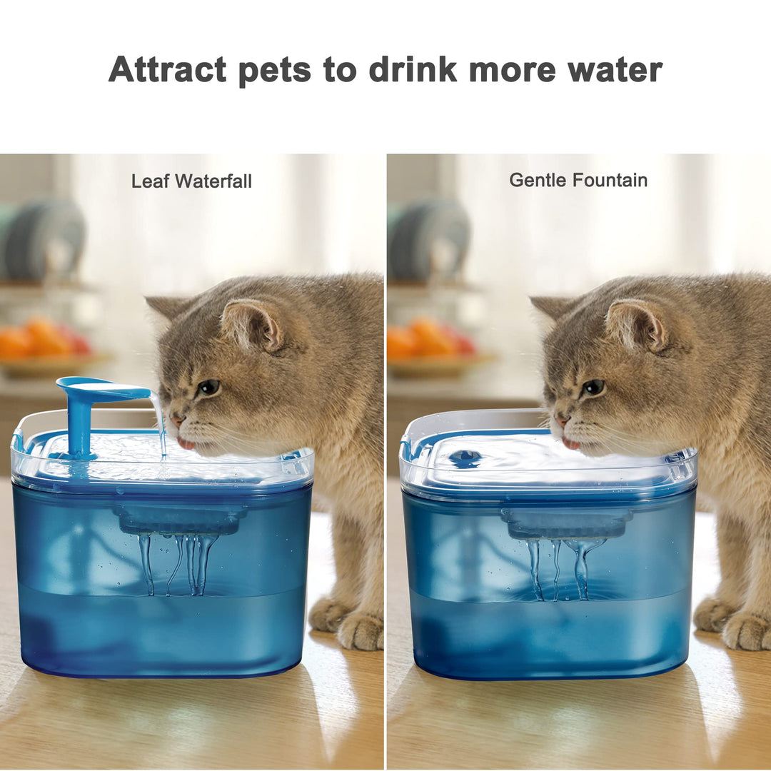 - Automatic Pet Cat Water Dispenser with Replacement Filters, 74oz/2.2L BPA-Free Water Fountain for Cats Inside with 2 Flow Modes