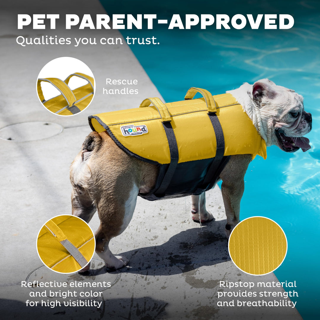 Granby Splash Yellow Dog Life Jacket, Large
