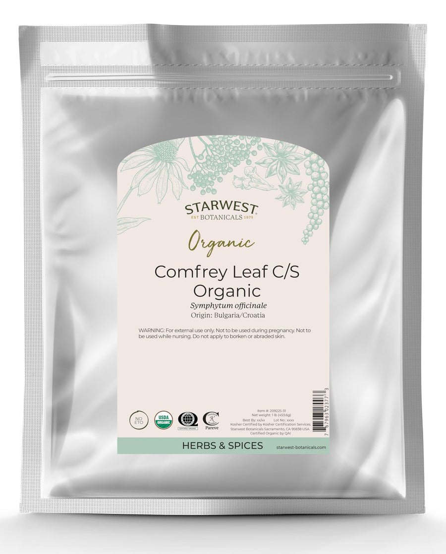 Organic Comfrey Leaf Cut and Sifted, 1 Pound Bulk Bag (B003AYEHGG)