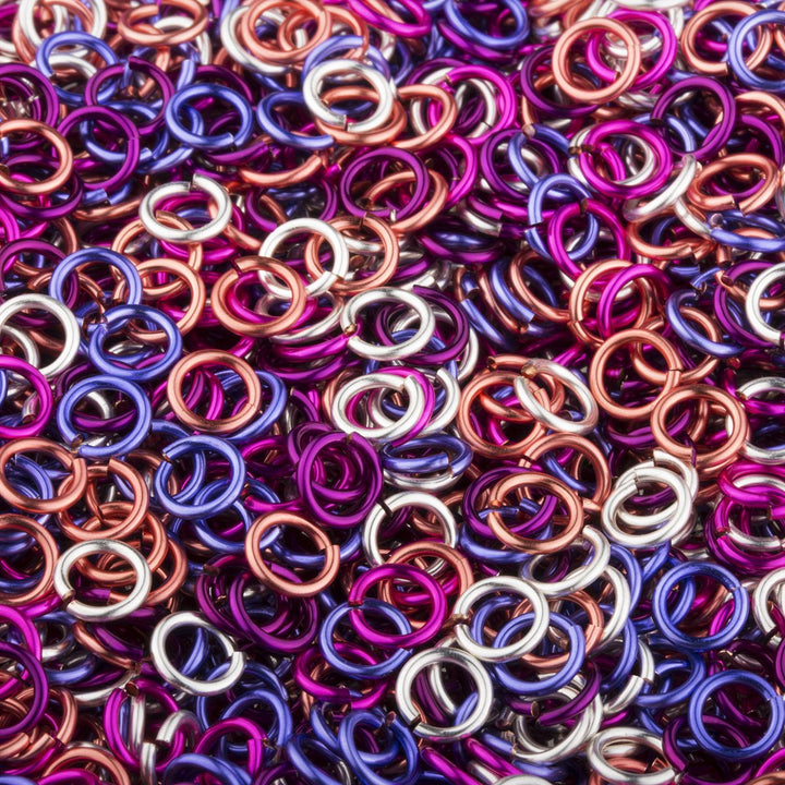 18-Gauge 3.5mm Berry Me Enameled Copper Jumpring Mix - 1 Oz