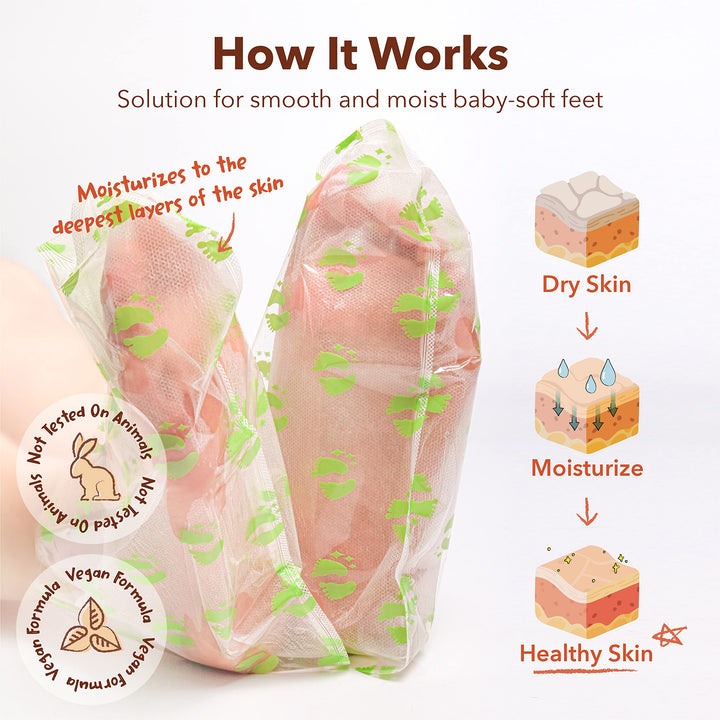 Exfoliating Foot Mask (3 Pack) – Regular Size Exfoliating Foot Masks for Cracked Feet, Dry Skin, Callused Feet…