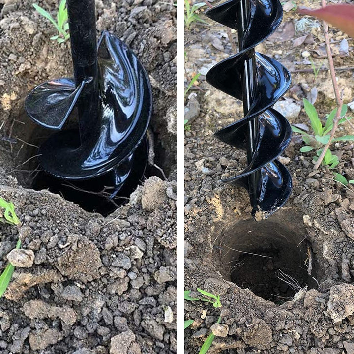Garden Auger Drill Bit for Planting 3x16.5inch,Total Solid Barrel Extensive Blades,for Planting Flowers Bulbs,Rapid Planter Earth Post Umbrella Hole Digger for 3/8 Hex Drive Drill