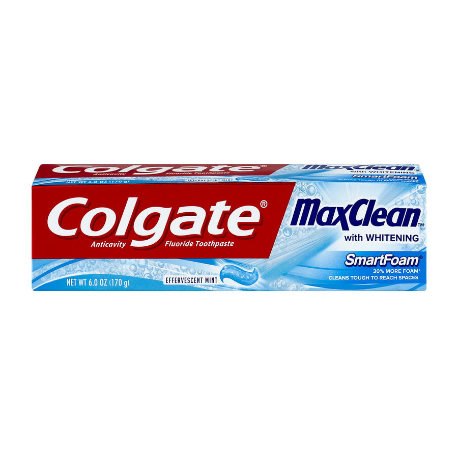MaxClean SmartFoam with Whitening Toothpaste, Effervescent Mint 6 oz