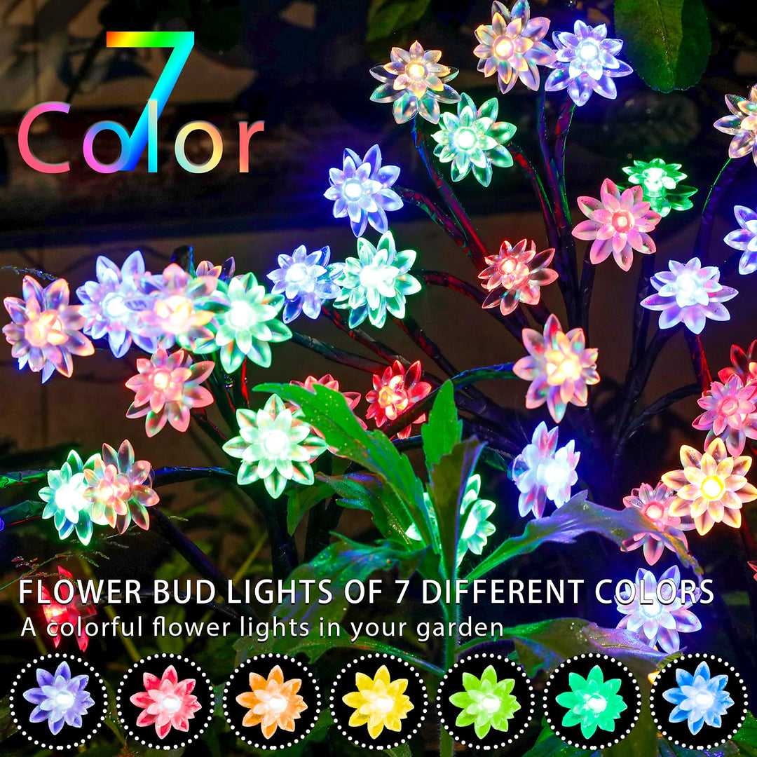 Newest Solar Powered Decorative Lights with Larger Solar Capacity for Tree, Landscape, Outdoor, Garden, Pathway, Patio, Front Yard Decoration(2 Pack)