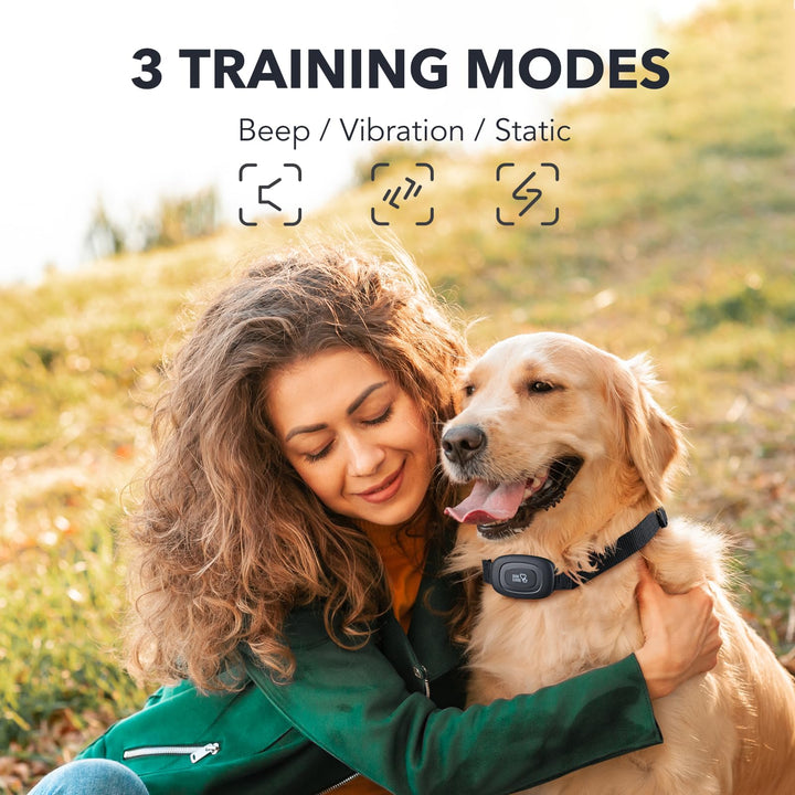 Dog Training Collar with Remote - Rechargeable Training Collar for Small Medium Large Dogs with Beep, Vibration, and Shock Training Modes, Rainproof E-Collar with Security Lock