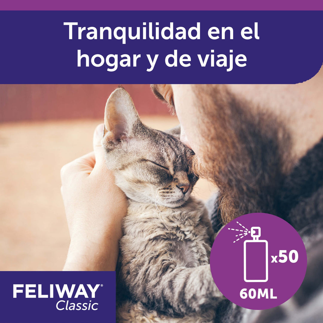 Feliway Spray (60ml) - Synthetic carming spray, Comforts & Reassures Cats in New Homes by William Hunter Equestrian