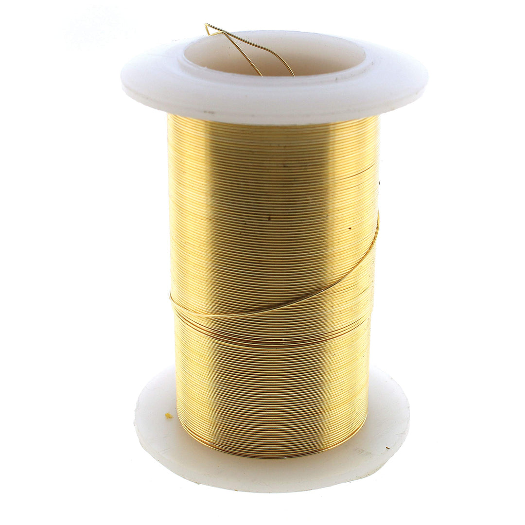 Wire Elements 26-Gauge Lacquered Tarnish-Resistant Copper Wire for Jewelry Making, 34 Yard, 31.09 Meter Spool (Gold Color)