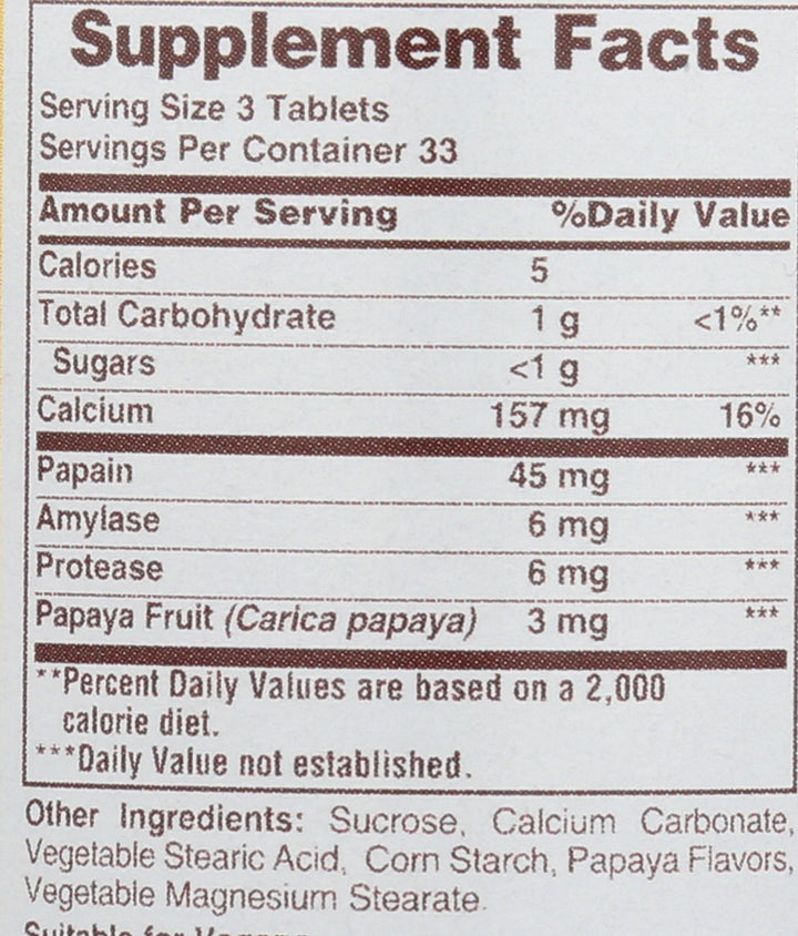 AMERICAN HEALTH Papaya Enzyme Original, 1.45 Pounds