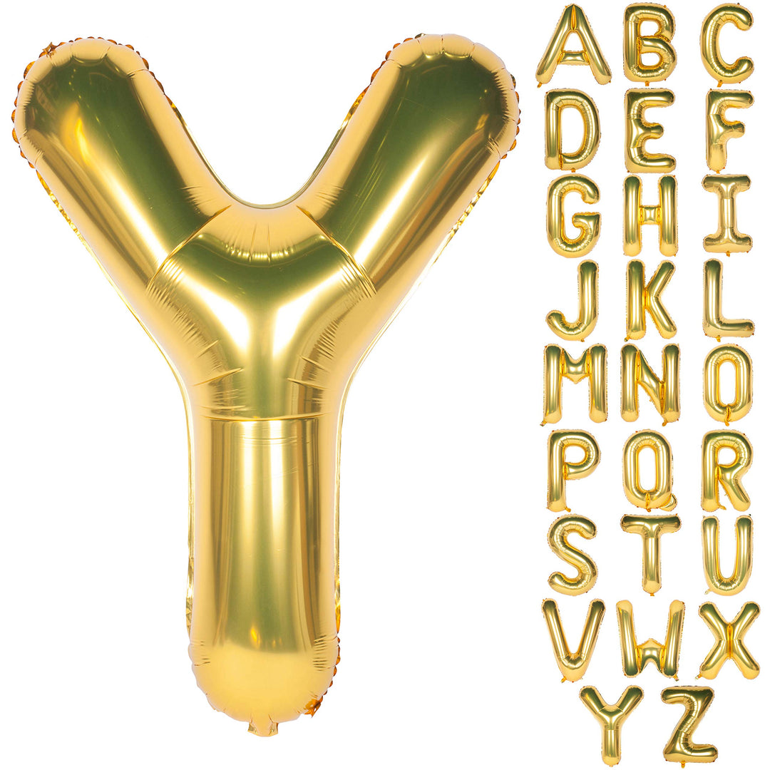 Letter Balloons 40 Inch Giant Jumbo Helium Foil Mylar for Party Decorations Gold Y