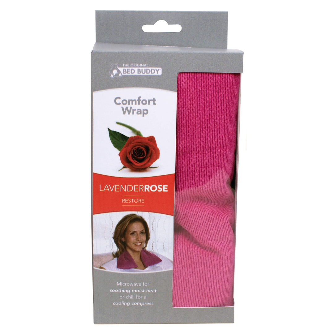 Comfort Wrap for Neck and Shoulders - Aromatherapy Heating Pad and Cooling Neck Wrap - Microwavable for Moist Heat Therapy and Freezable for Cooling Therapy - Pink, Lavender & Rose Scent