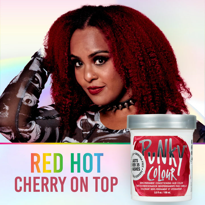 Cherry on Top Semi Permanent Conditioning Hair Color, Vegan, PPD and Paraben Free, lasts up to 25 washes, 3.5oz