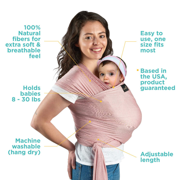 Lightweight Baby Wrap - Natural and Breathable Babywearing Carrier Sling for Babies, Infants, & Newborns