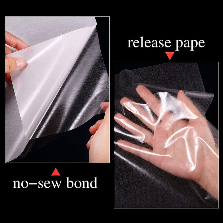 Iron on Adhesive Patch Double Sided Iron on Heat Adhesive Patch for Clothing Fusible Interfacing Fabric Lightweight Patches (20 Pieces, 11 x 9.8 Inch)