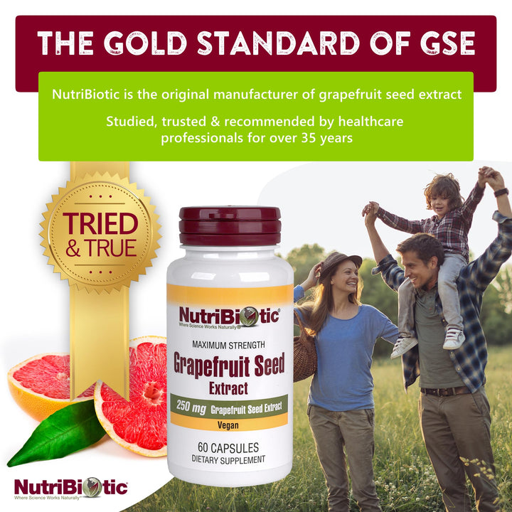 – Grapefruit Seed Extract Capsules 250 mg, 60 Count - Maximum Strength with Bioflavonoids