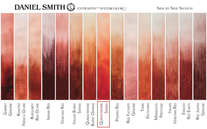 Daniel Smith Extra Fine Watercolor Paint, 15ml Tube, Quinacridone Sienna, 284600093, 0.5 Fl Oz (Pack of 1)