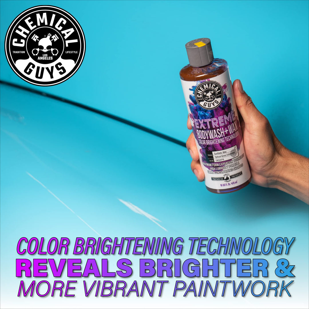 CWS20716 Extreme Bodywash & Wax Foaming Car Wash Soap, (Works with Foam Cannons, Foam Guns or Bucket Washes) Safe for Cars, Trucks, Motorcycles, RVs & More, 16 fl oz, Grape Scent