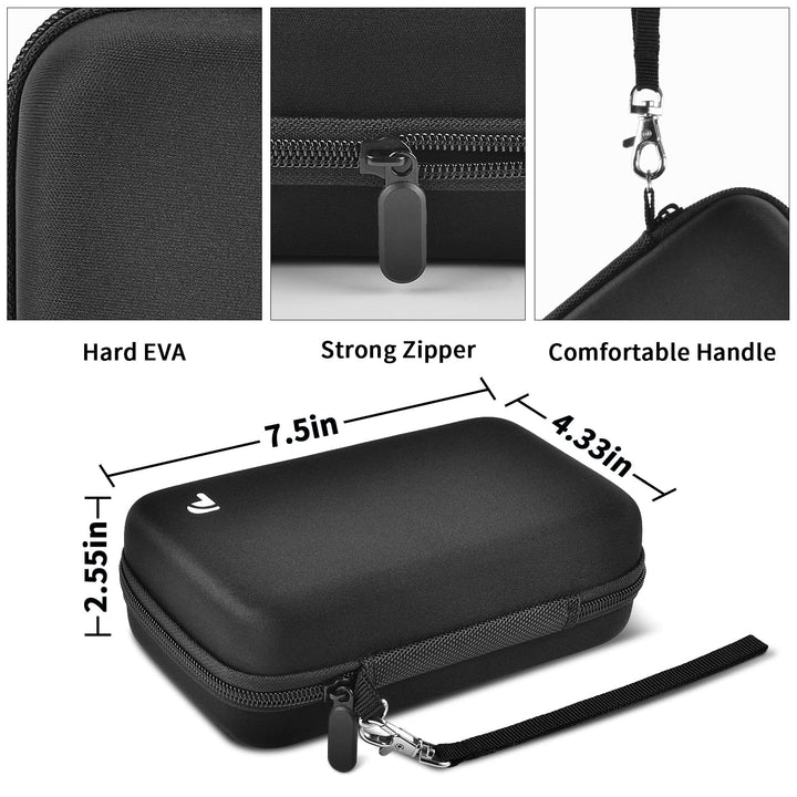 Travel Case Compatible with Gillette Heated Razor for Men, Starter Shave Kit Storage Holder for Blade Refills, Clipper Guards, Charging Dock and Accessories-Black(Box Only)