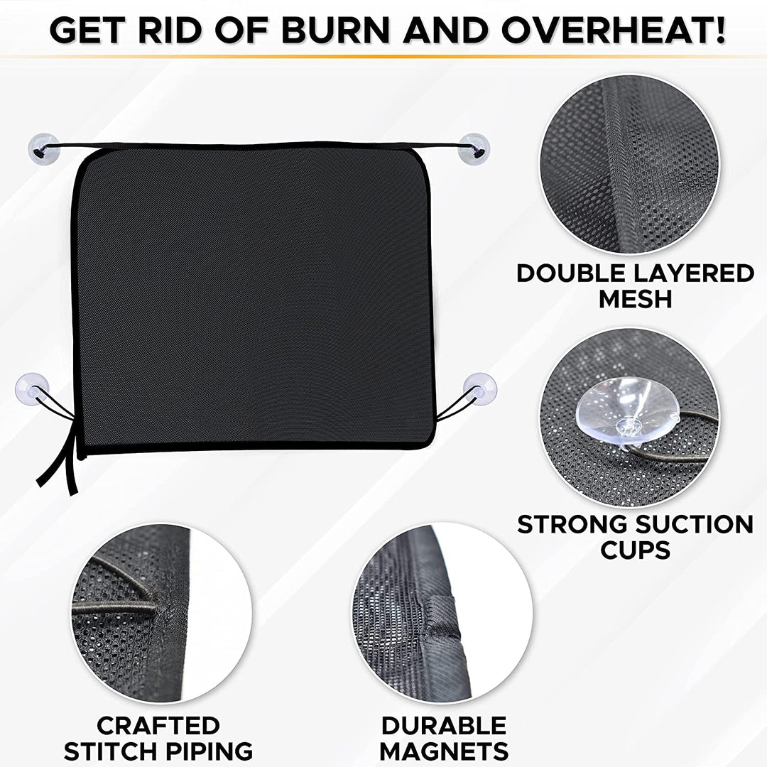 Magnetic Car Side Window Sun Shade (1 Pack) | Rear Window Sunshade for Car Blocks UV Rays | Baby Car Shades for Side Windows Ensures Privacy Protection | Baby Car Travel Accessories (26x19)