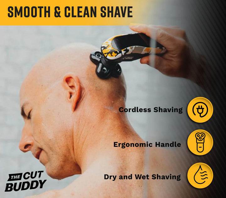Replacement Shaver Head, Universal Rotary Wet & Dry 5-Blade Head for Coarse Hair Head/Skull, Face, Body, Arms, Legs, Back, Chest, Men & Women, 1 Unit
