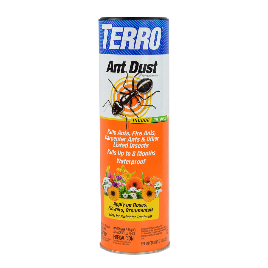 TERRO T600 Ant Dust Powder Killer for Indoors and Outdoors - Kills Ants, Fire Ants, Carpenter Ants, Roaches, Spiders, and Other Insects , 1lb