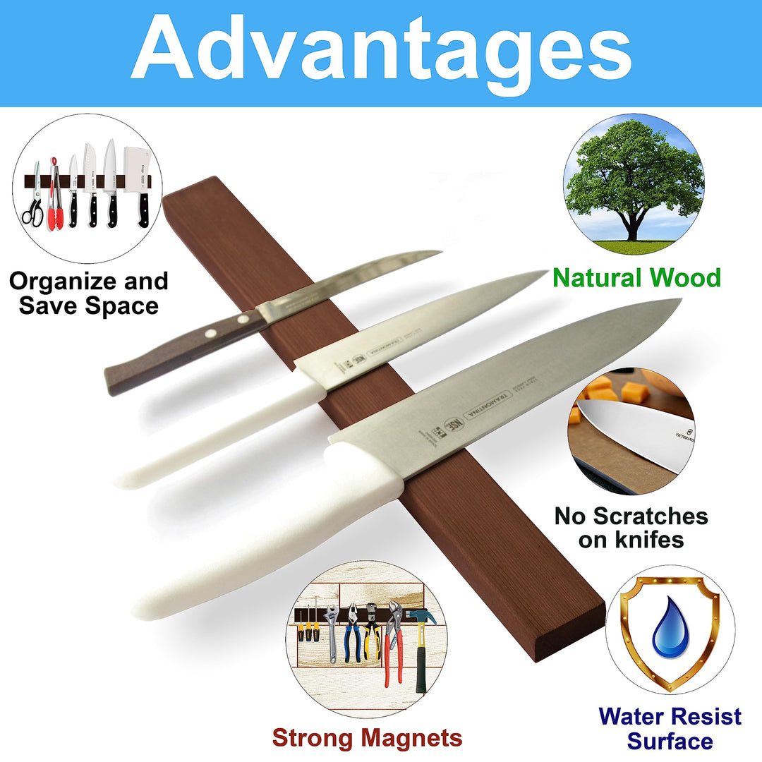 10 Inch Knife Magnetic Strip Use as Magnetic Knife Holder for Wall - Magnetic Knife Strip - Magnetic Knife Bar - Wall Kitchen Magnetic Rack Holder