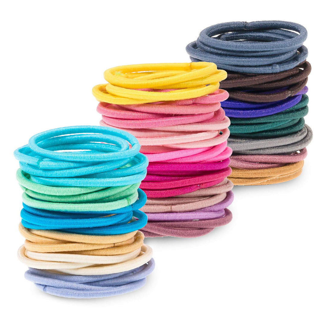 200PCS Baby Hair Tie, Multicolor 2mm Hair Bands No Crease Hair Elastics Small Ponytail Holders Hair Accessories for Kids Girls Infants Toddlers
