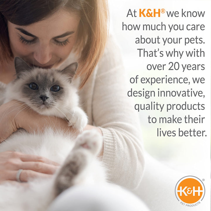K&H Pet Products EZ Mount Cat Window Perch for Large Cats, Sturdy Kitty Sill Window Hammock Bed, Steel Frame, Sturdy Suction Cups, Washable Shelf Cover, Foldable - Fits 27W X 23H Glass Spaces