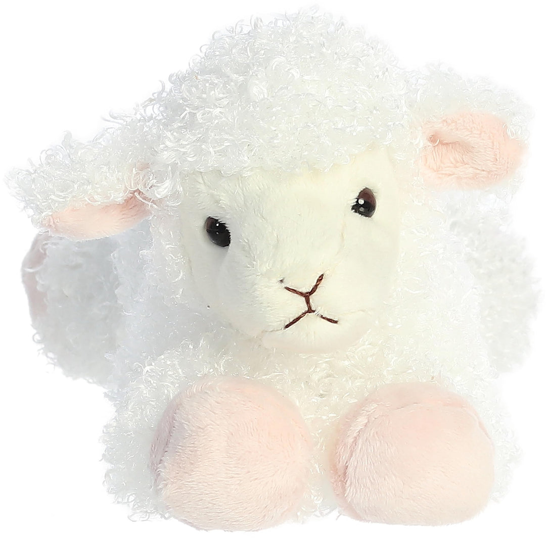 ® Adorable Mini Flopsie™ Lana™ Stuffed Animal - Playful Ease - Timeless Companions - White 8 Inches