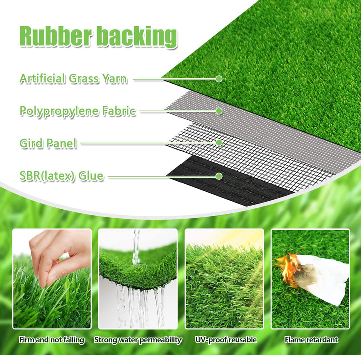 39.3 x 31.5 inches Artificial Grass Rug Turf for Dogs Indoor Outdoor Fake Grass for Dogs Potty Training Area Patio Lawn Decoration