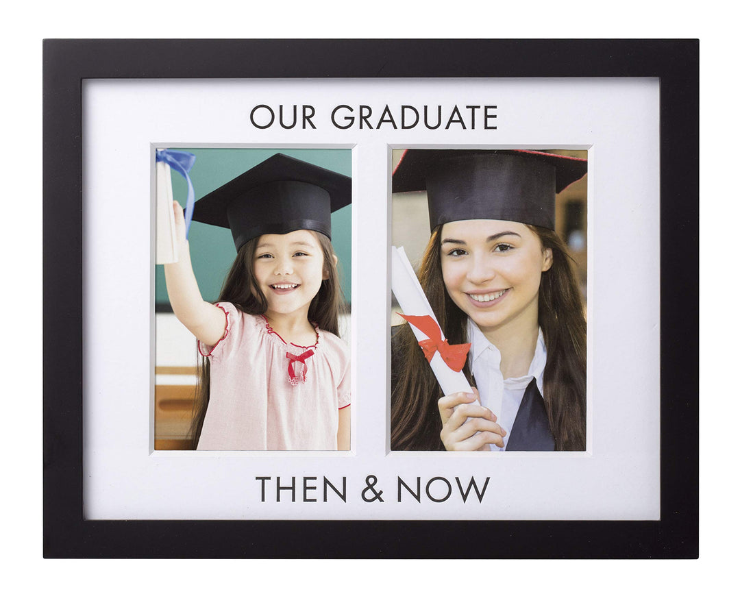 Then and Now Graduation Frame, Grad Keepsake Frame, Graduation Party Gift, K-12 Photo Frame, 4x6 Photo Inserts