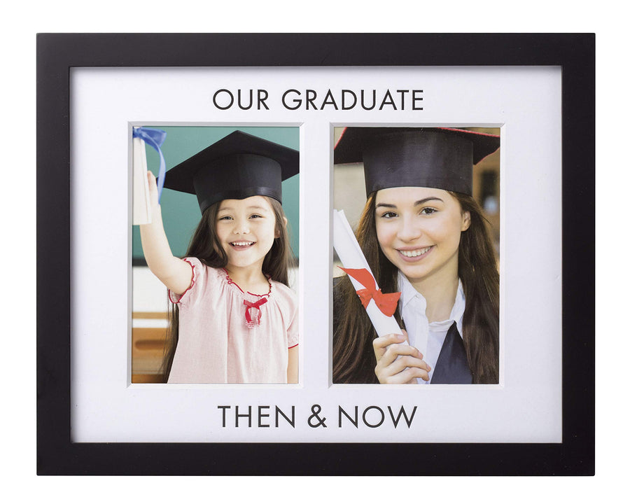 Then and Now Graduation Frame, Grad Keepsake Frame, Graduation Party Gift, K-12 Photo Frame, 4x6 Photo Inserts