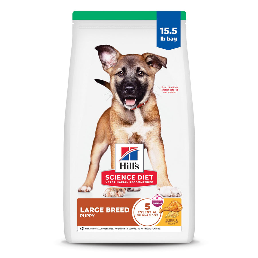 Puppy, Large Breed Puppy Premium Nutrition, Dry Dog Food, Chicken & Brown Rice, 15.5 lb Bag