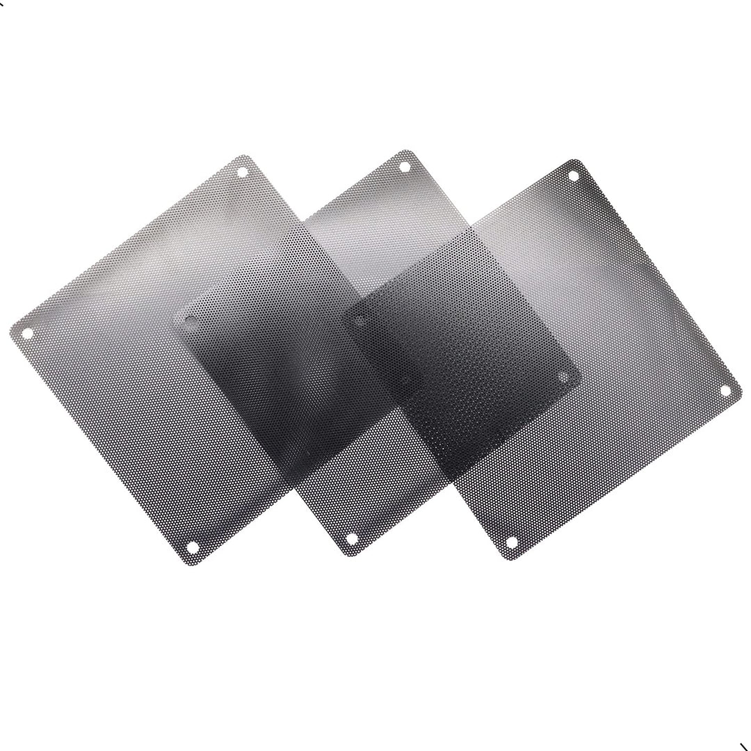 12 Pcs 80mm PVC Black PC Cooler Fan Dust Filter Dustproof Case Cover Computer Mesh
