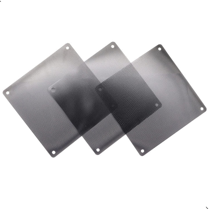 12 Pcs 80mm PVC Black PC Cooler Fan Dust Filter Dustproof Case Cover Computer Mesh