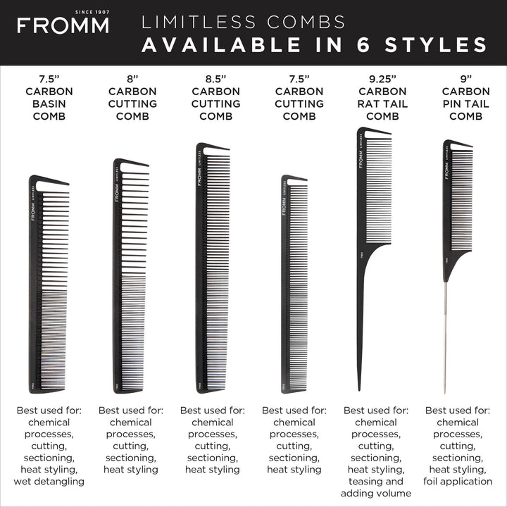 F3014 Limitless 9.25 Rat Tail Comb