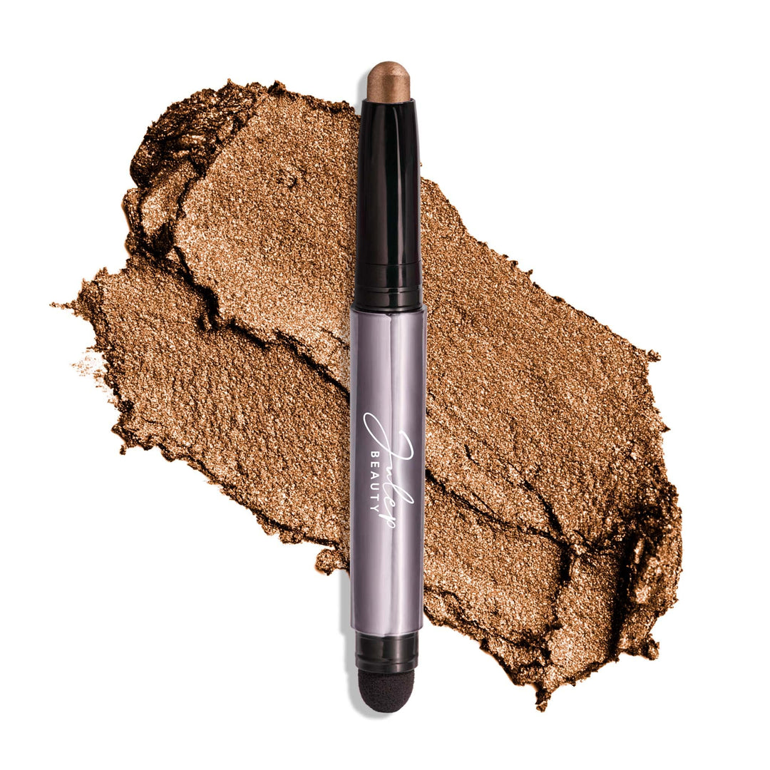 Eyeshadow 101 Crème-to-Powder Waterproof Eyeshadow Stick – Bronze Shimmer – Long-Lasting, Crease-Proof, Luminous Honey Brown Shimmer Eyeshadow with Built-in Smudger