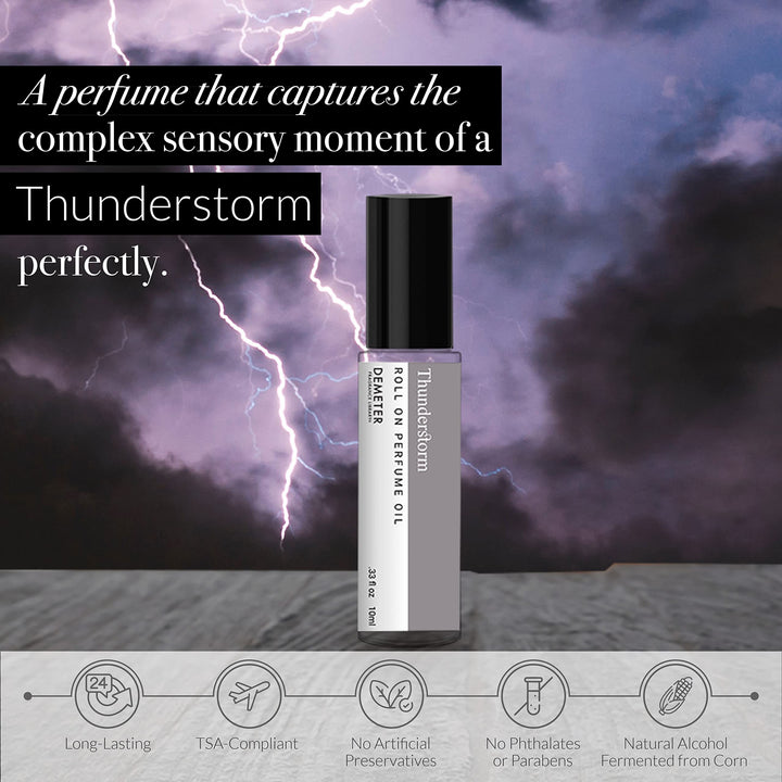 Thunderstorm Roll On Perfume Oil, 0.33 Oz, Long-Lasting