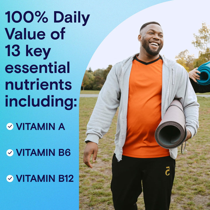 Men’s Multivitamin Daily Essentials, Multivitamin for Men Tablet, Supports Healthy Muscle Function, Physical Energy, and Immune Health with Vitamin B12, Vitamin C, and Zinc, 150 Count