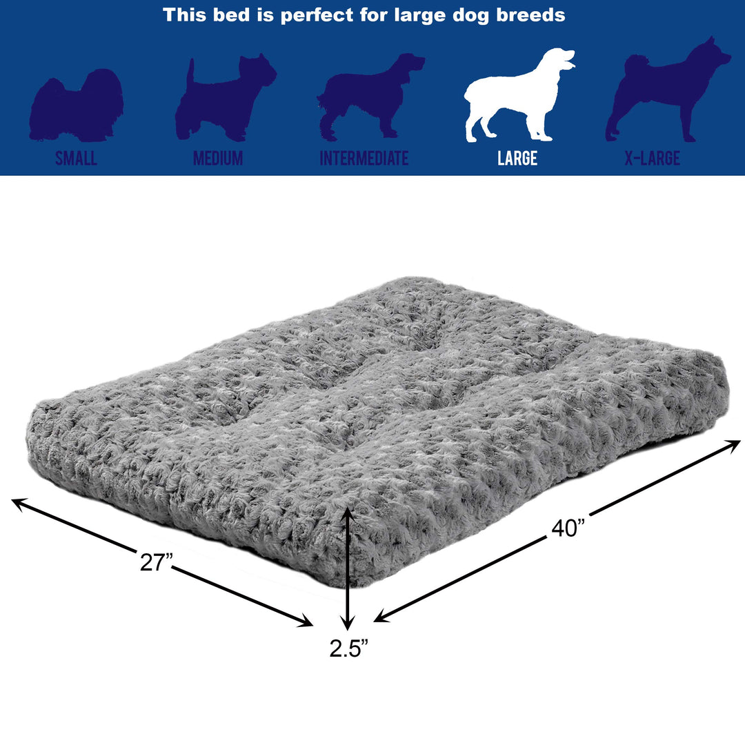 Deluxe Dog Beds | Super Plush Dog & Cat Beds Ideal for Dog Crates | Machine Wash & Dryer Friendly, 1-Year Warranty