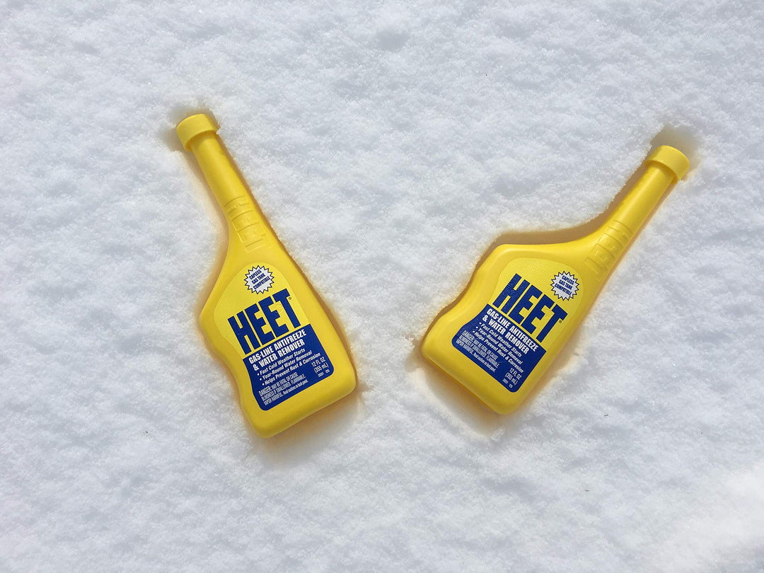 HEET Gas-Line Antifreeze And Water Remover - Removes Water From Fuel System - Prevents Gas-Line Freezing - Optimal For Winter Use Fast Cold Weather Starts, 12 fl. oz. (28201)