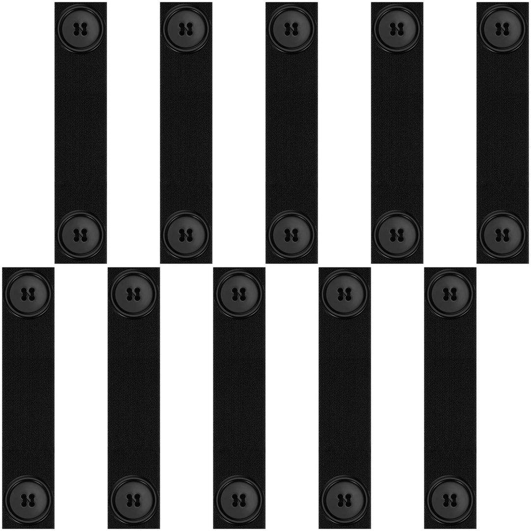 10 Pieces Face Covering Strap Extender Face Covering Extension Hook Face Covering Ear Strap Extension Anti-Tightening Elastic Protector Ear Grips Extension Buckle Ear Pain Saver (Black)
