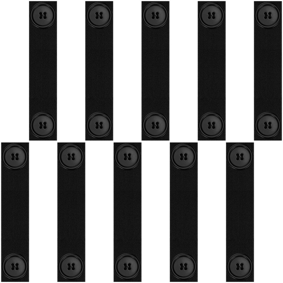 10 Pieces Face Covering Strap Extender Face Covering Extension Hook Face Covering Ear Strap Extension Anti-Tightening Elastic Protector Ear Grips Extension Buckle Ear Pain Saver (Black)