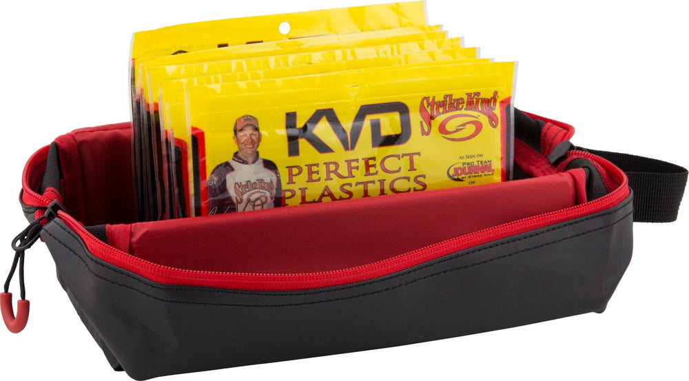 PLAB11700 KVD Worm Speedbag, Black/Grey/Red, Small (holds 20 worm bag)