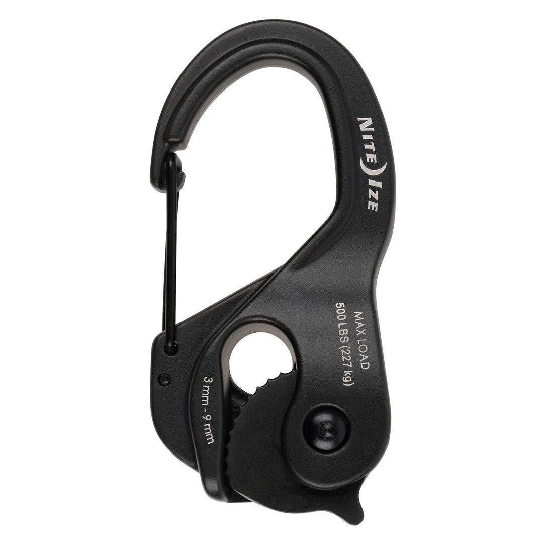 CamJam XT Aluminum Rope Tightener, Large - Versatile Tie Down Cam Mechanism with Carabiner Clip - Secure Hiking Gear Essential - Rope Tie Down Accessory - Large, Black